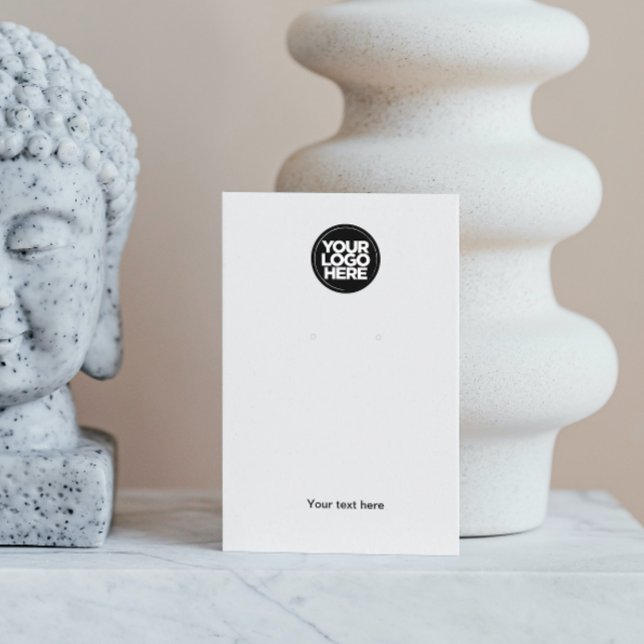 Visite Carte d'affichage à oreille blanche du logo de l'e (Créateur téléchargé)