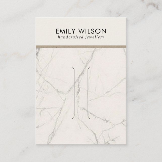 VISITE CARTE D'AFFICHAGE DE CLIP EN MARBRE BLANC OFF (Devant)