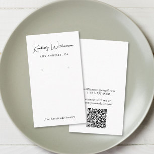 Visite Carte d'affichage de code QR de script chic