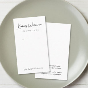 Visite Carte d'affichage de lecture de script chic