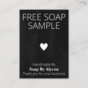 Visite Carte d'affichage de savon Chalkboard Free