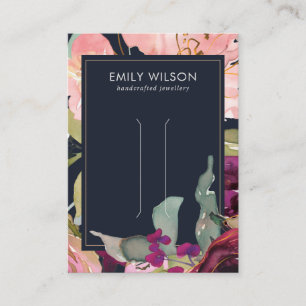 VISITE CARTE D'AFFICHAGE DU CLIP FLORAL BURGUNDY DE LA MA