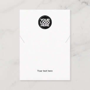 Visite Carte d'affichage du collier blanc du logo de votr