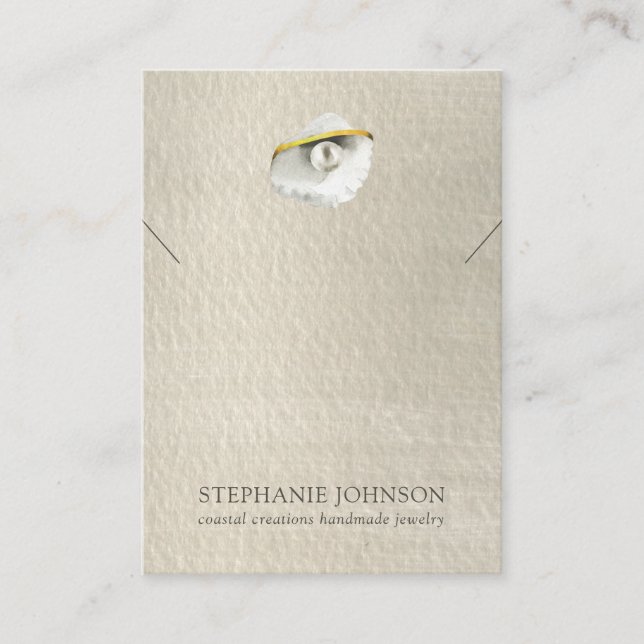 Visite Carte d'affichage du collier de coquillages en per (Devant)