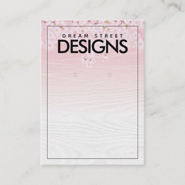 Visite Carte d'affichage en bois de cerisier (Devant)