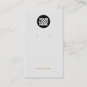 Visite Carte d'affichage Gold Grey de votre logo professi