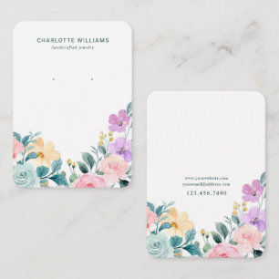 Visite Carte d'affichage pour bijoux floraux du jardin de