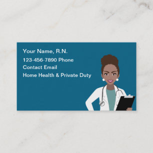 Visite Carte d'appel de l'infirmière Médicale africaine