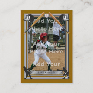 Visite Carte de base-ball faite sur commande de luxe
