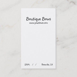 Visite Carte de base d'arc de boutique