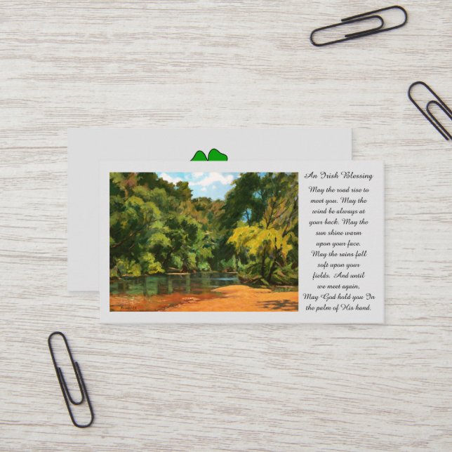 Visite Carte de bénédiction de prière commémorative Ozark (Devant/Arrière en situation)