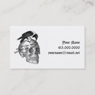 Visite Carte de blogueur corbeau et crâne