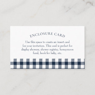 Visite Carte de boîtier de douche En vichy bleu