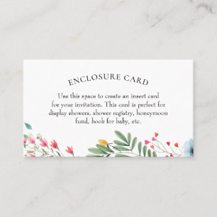 Visite Carte de boîtier de douche fleur sauvage