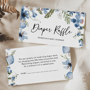 Visite Carte de boîtier floral bleu caramel
