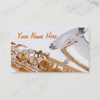 Visite Carte de Budiness de saxophone