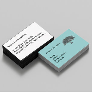Visite Carte de bus - Recherche généalogique