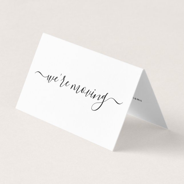 Visite Carte de changement d'adresse de script simple (Devant)