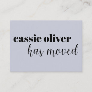 Visite Carte de changement d'adresse Dusty Blue : Personn
