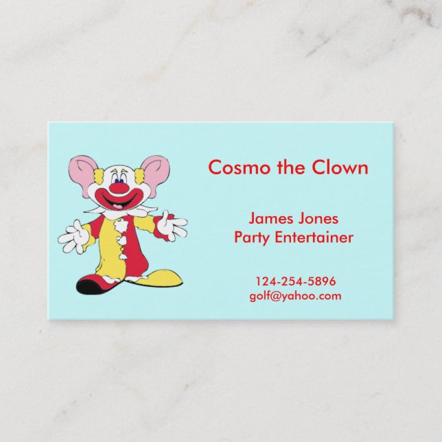 Visite Carte de clown (Devant)