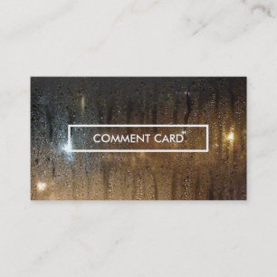 Visite carte de commentaire de pluie automne