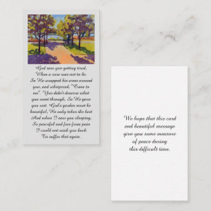 Visite Carte de condoléances avec peinture à l'huile pour