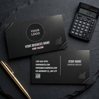 Visite Carte de conseiller financier moderne