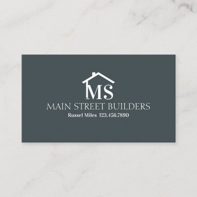 Visite Carte de construction de Modern Builder (Devant)