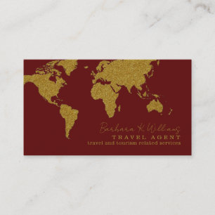 Visite Carte de contact rouge foncé pour les agents de vo