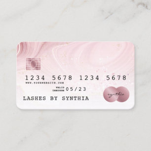 Visite Carte de crédit Blush Pink ajouter le logo