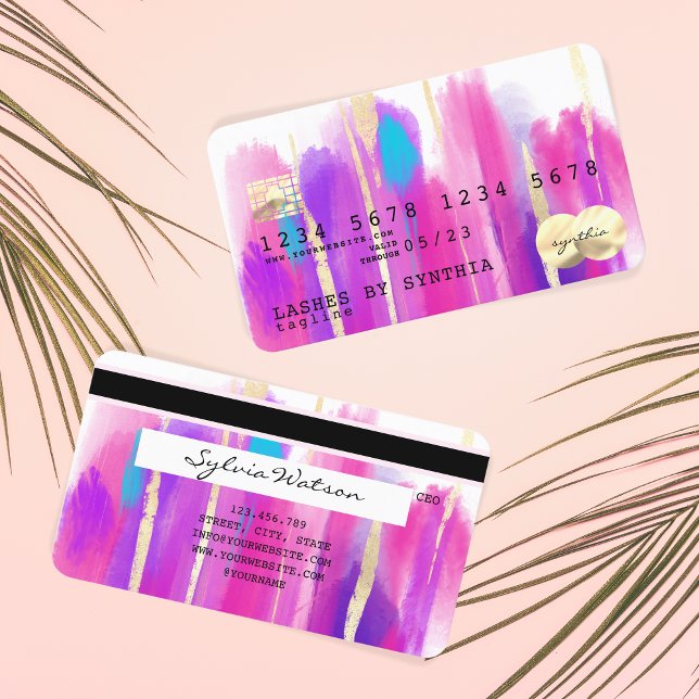 Visite Carte de crédit Boho Broush Art Abstrait (Créateur téléchargé)