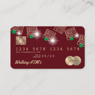 Visite Carte de crédit Carte de crédit Stylisée ATM argen