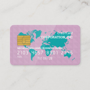 Visite Carte de crédit   Carte du monde   Géométrique