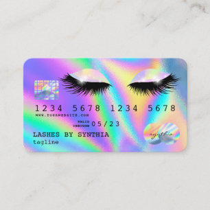 Visite Carte de crédit Holograph Modern Eyes Lashes