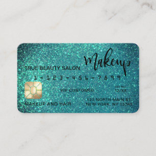 Visite Carte de crédit maquillage de Parties scintillant