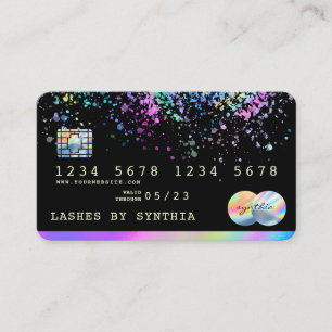 Visite Carte de crédit moderne Holograph Splash