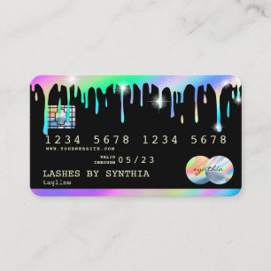 Visite Carte de crédit moderne Holographic Drips