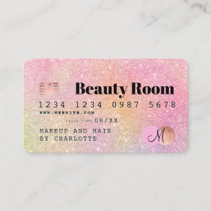 Visite Carte de crédit pastel parties scintillant chic b