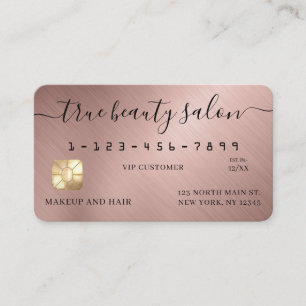 Visite Carte de crédit Script signature or Rose simple