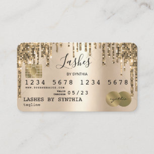 Visite Carte de crédit Styled Driving Gold