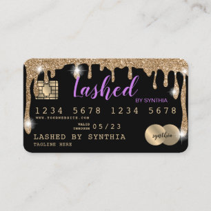 Visite Carte de crédit Styled Driving Gold