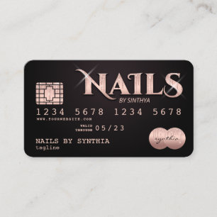 Visite Carte de crédit Styled Nails technicien ongle art
