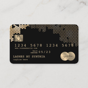 Visite Carte de crédit Styled or honeycomb féminin