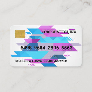 Visite Carte de crédit   Triangles coloré Abstrait