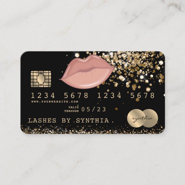 Visite Carte de débit de crédit Styled Parties scintillan (Devant)