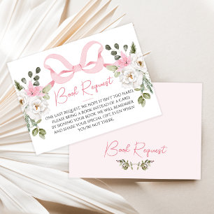 Visite Carte de demande de Baby shower Croquette Pink Bow