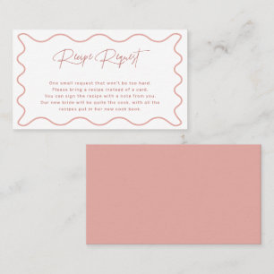Visite Carte de demande de recette de bordure rose et bla