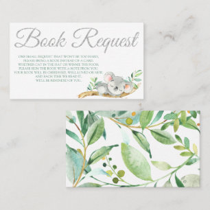 Visite Carte de demande de réservation Koala pour Baby sh