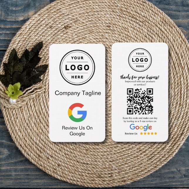 Visite Carte de demande de révision Google avec logo et c (Google Review request, grow your business with 5 star reviews)