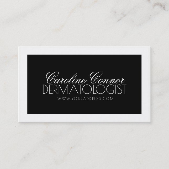 Visite Carte de design noir & blanc (Devant)